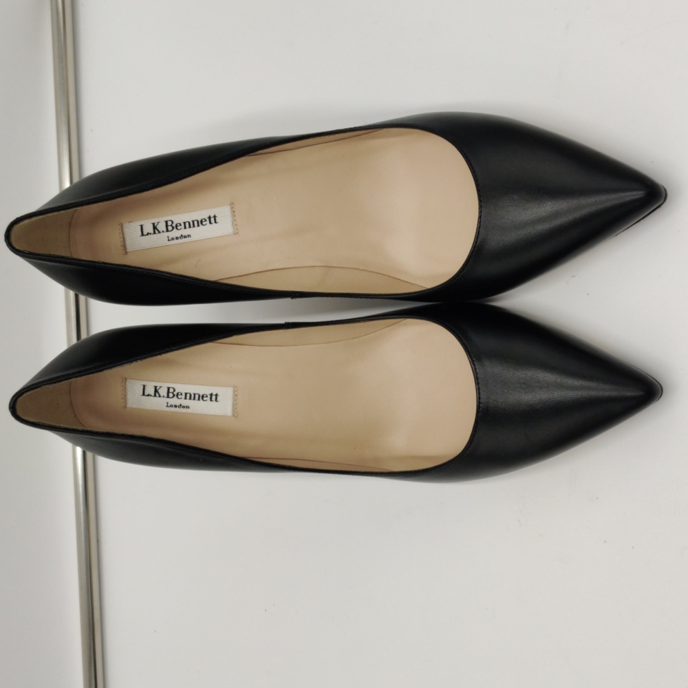 Women's L.K.Bennett Floret Black Leather 10.5M